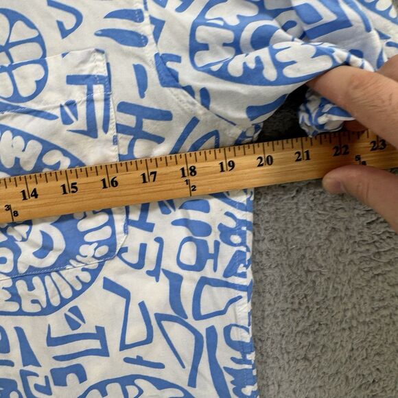 Kenny Flowers Shirt Mens M White Blue Limited Edition Hawaiian Rayon - Picture 4 of 8